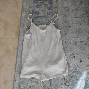 Roxy Cream Textured Knit Romper